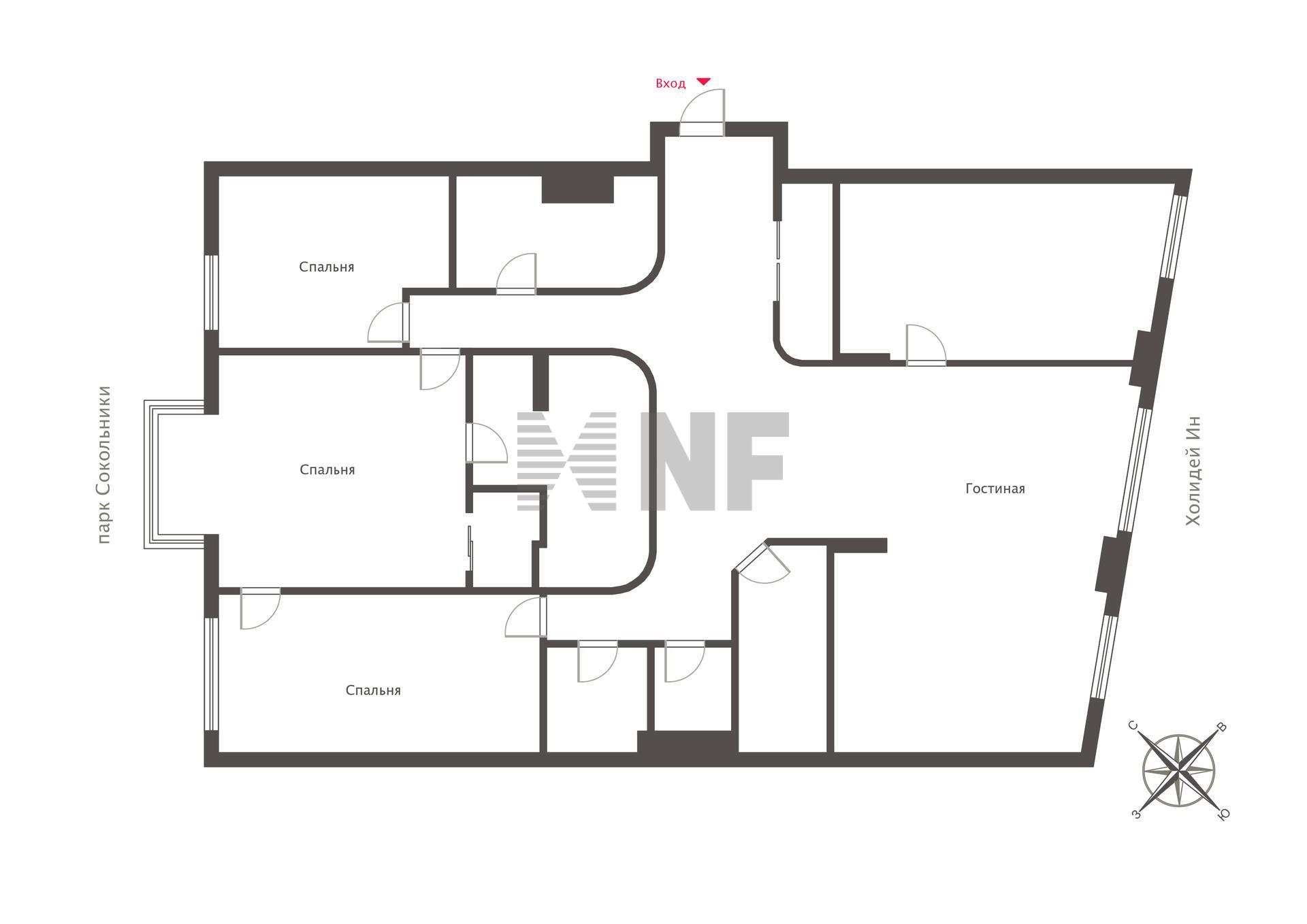 Продажа 5-комнатной квартиры 239 м² в ЖК Дом в Сокольниках, Русаковская  ул., д. 31 по цене $ 3 200 000 | Лот as47605