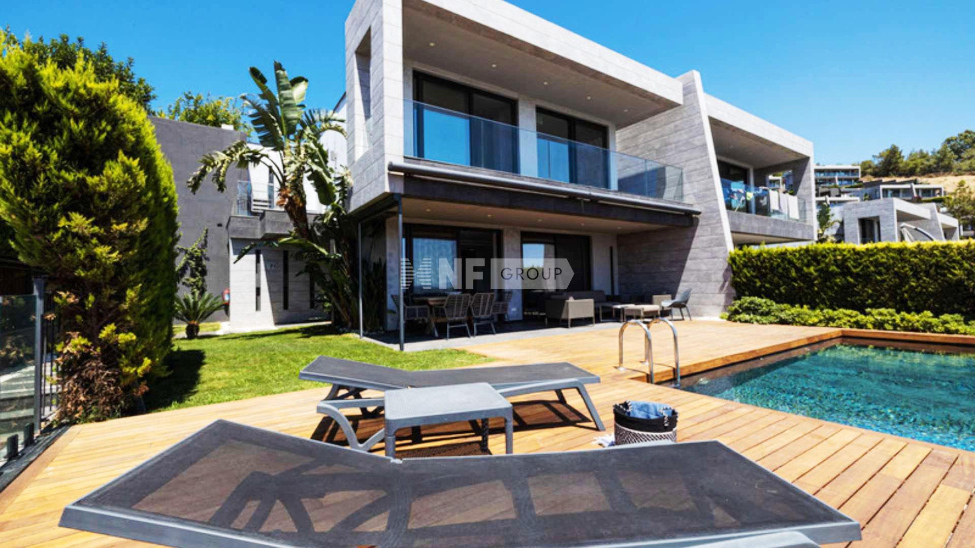 Вилла с видом на море и замок в центре Бодрума (VILLA MINT G-BOD-048)