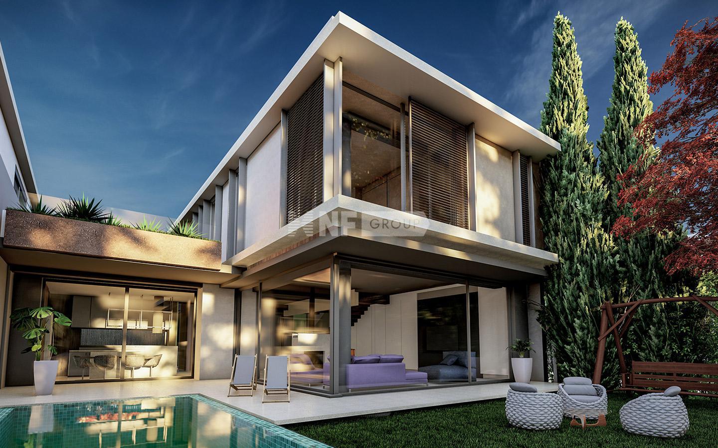 Комплекс вилл в элитном живописном районе Антальи (Ailas - AN431)