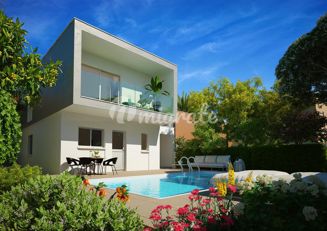 Современный жилой комплекс с 3-спальными виллами в центре Пафоса (Jasmine Gardens Aristo)