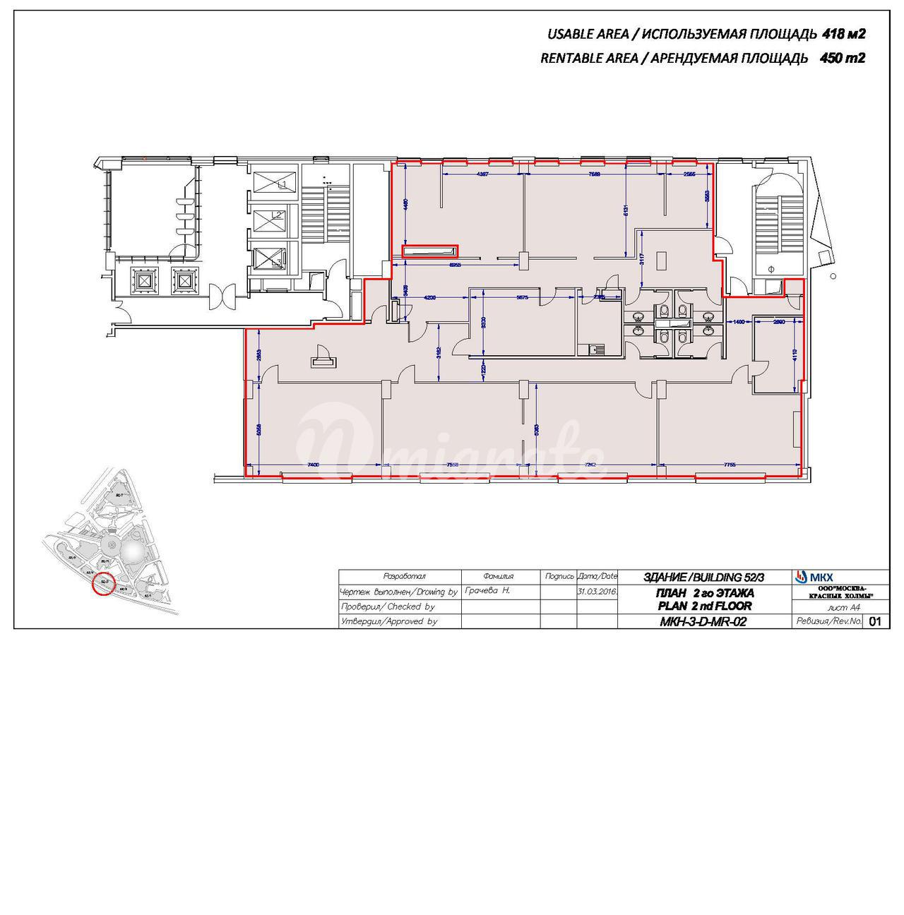 Аренда офиса 244 м², 9-6 этаж - Риверсайд Тауэрс (Стр. 3), Москва | Лот  ol42782