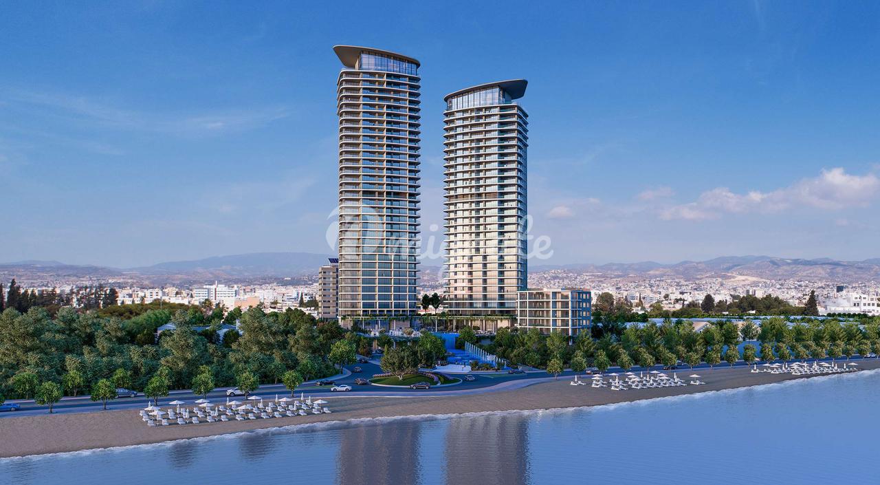 Апартаменты в новом знаковом жилом проекте в Лимасоле (Blu Marine Leptos)