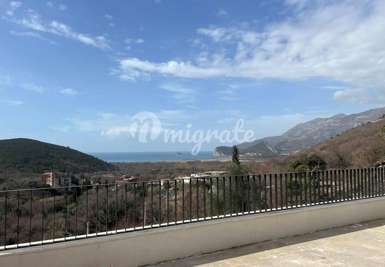 Новая вилла с панорамным видом на море в Булярице (New villa with panoramic sea view in Buljarica)