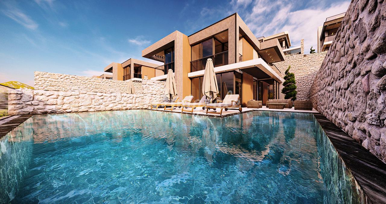 Комплекс стильных вилл с видом на море в Калкане (Barose villa Kalkan Kas)