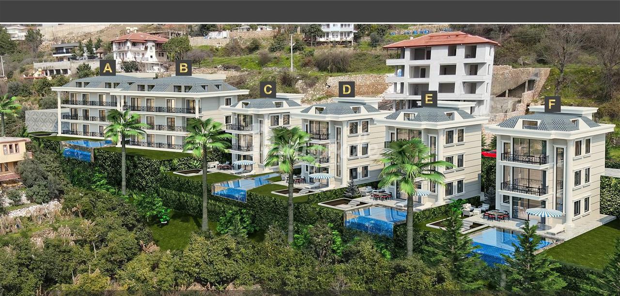 Комплекс вилл с видом на море в Аланье (SUN VILLAS GARDEN)