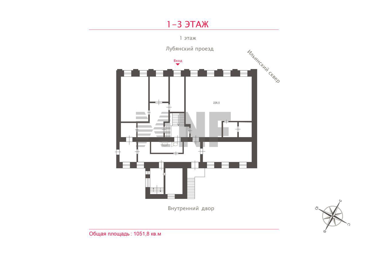 Уникальный 🏠 особняк 1052 м² в Москве по адресу Лубянский проезд, д. 25 стр.  2, цена 373 105 000 руб. | Лот as42251