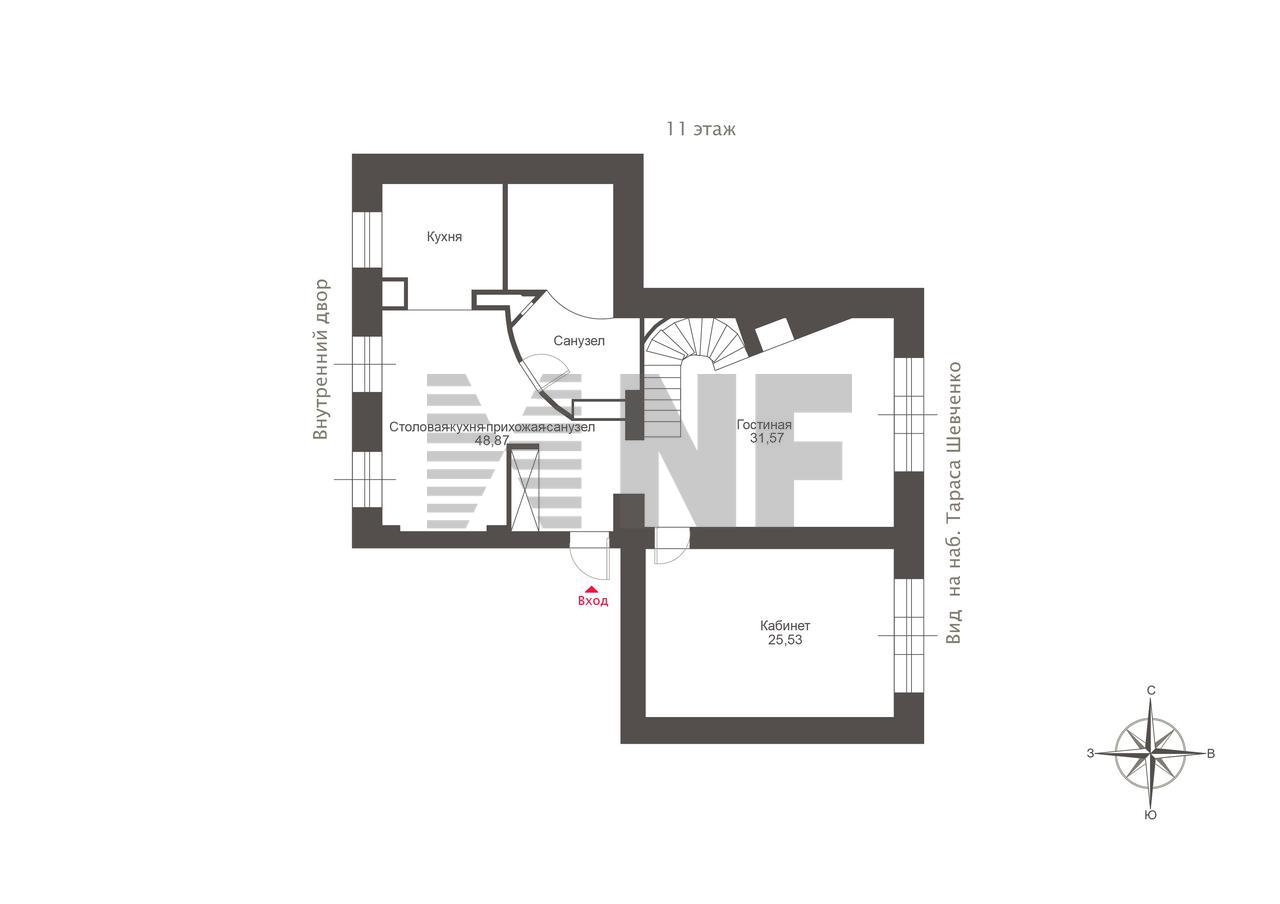 Продажа 5-комнатной квартиры 170 м² в ЖК Дом Нефтяника, Тараса Шевченко  набережная, д. 1/2 по цене $ 2 100 000 | Лот as26996