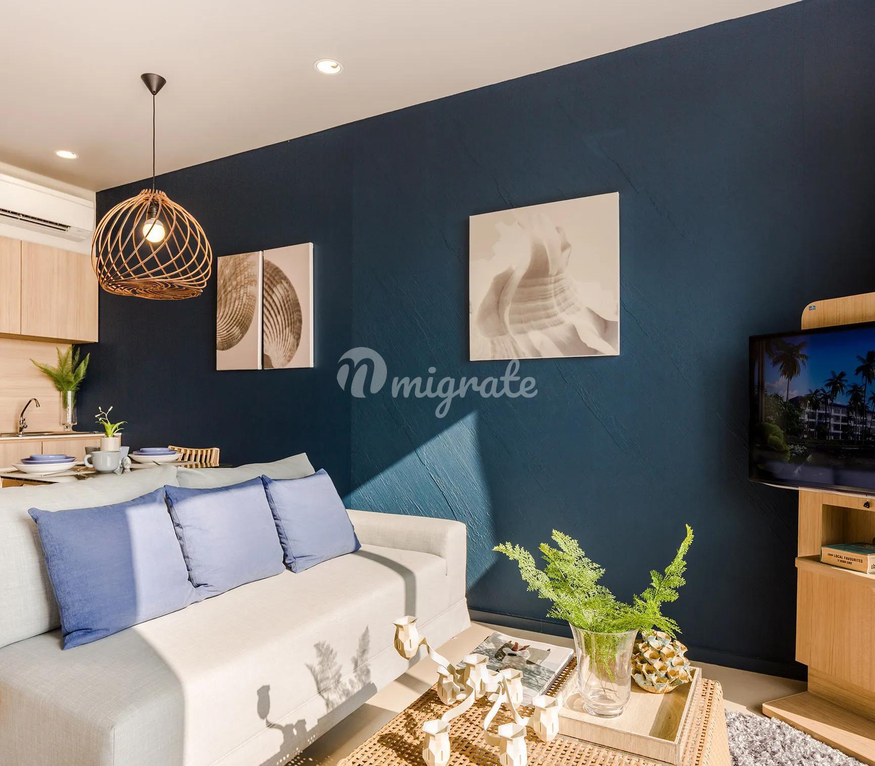 1 спален Кондо на продажу в Baan Thew Talay Blue Sapphire (Baan Thew Talay Blue Sapphire)