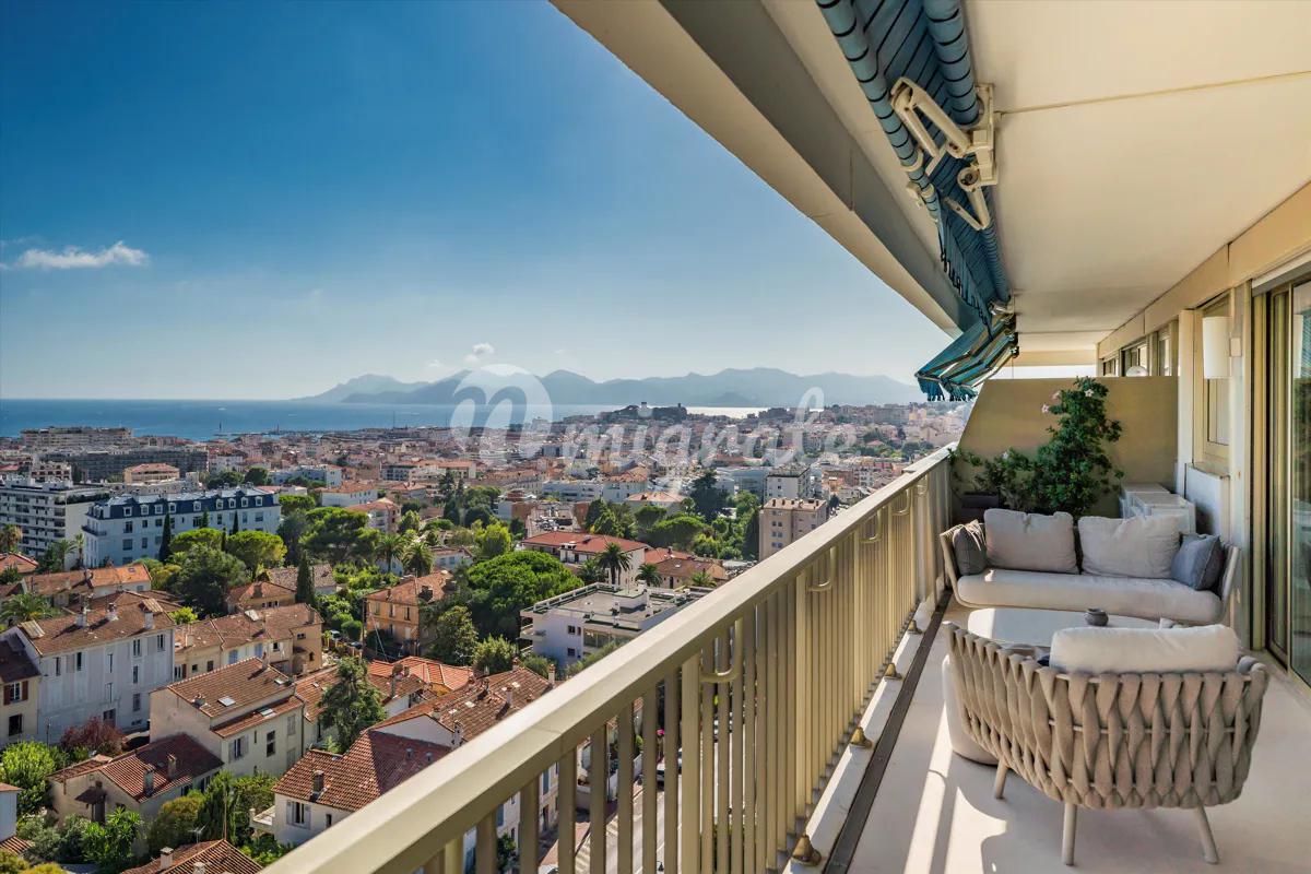 Апартаменты с панорамным видом на море в Каннах (RSI012053318)