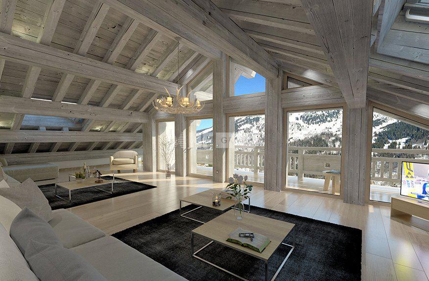 Апартаменты с видом на горы в Мерибель