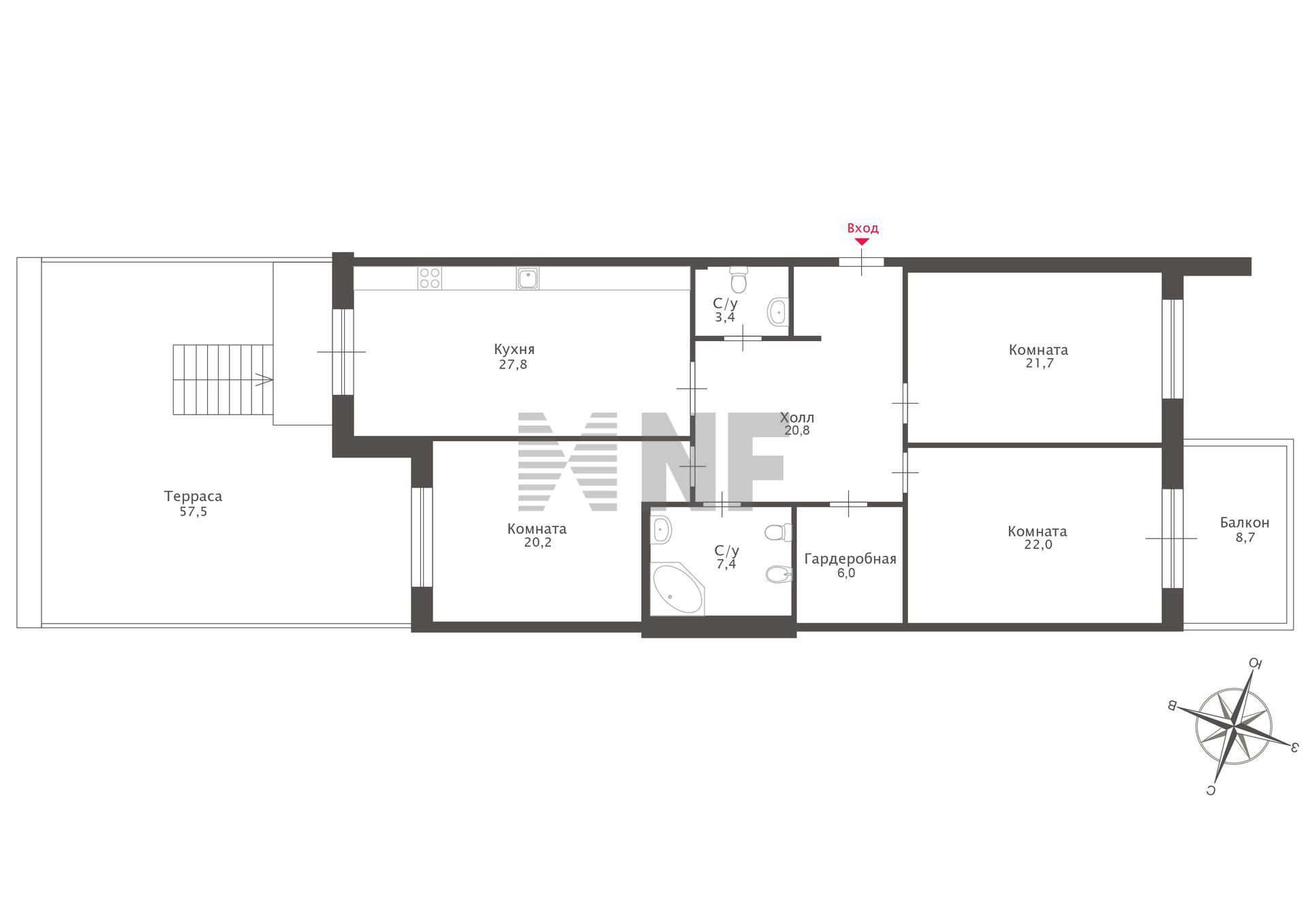 Продажа 3-комнатной квартиры 150 м² в ЖК Привилегия, Вязовая ул., д. 8 по  цене 120 000 000 руб. | Лот as75463