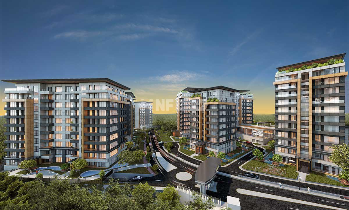 Престижный семейный комплекс рядом с лесом в Стамбуле (IST239 - Avrupa konaklari çamlivadi)