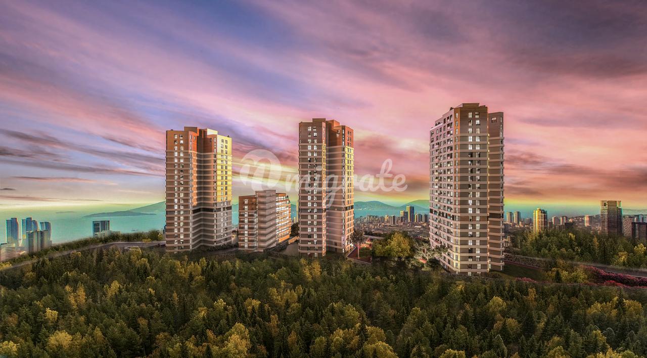 Жилой комплекс в живописном районе Стамбула (DÜNYA ŞEHİR KARTAL IST034)