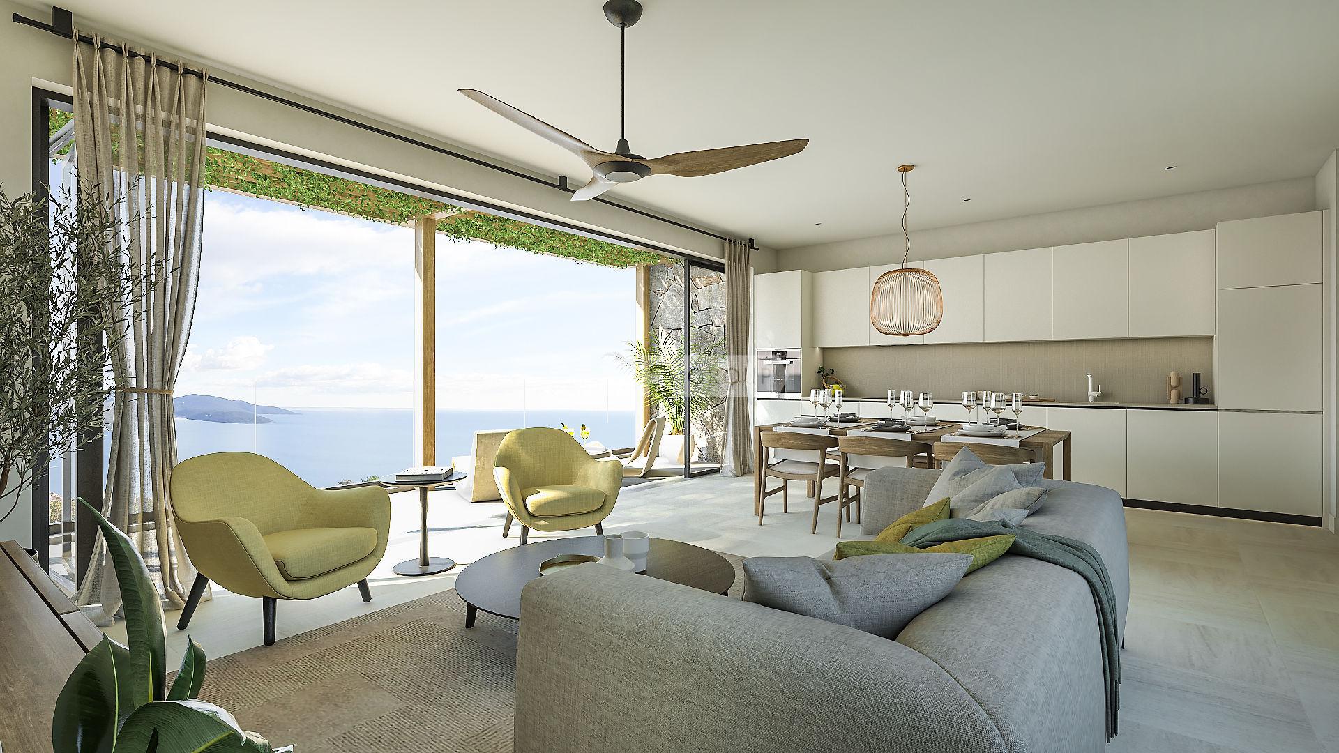 Квартира с 2 спальнями с панорамным видом в Черногории (Golf apartment GA521)